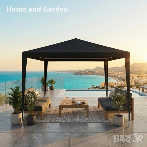 Градинска Шатра Павилион 3x3м – Водоустойчива, снимка 2 - Градински мебели, декорация  - 53885754