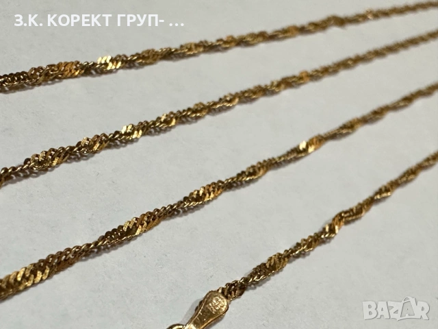 Златен синджир 14к, 1,93гр, снимка 3 - Колиета, медальони, синджири - 53057403
