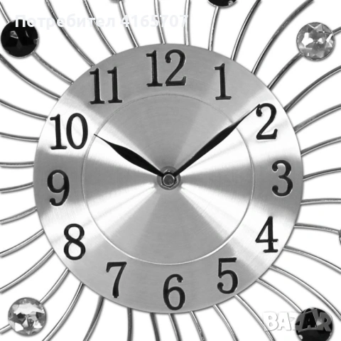 Модерен декоративен стенен часовник с кристали, 50 см, снимка 2 - Други стоки за дома - 53529072