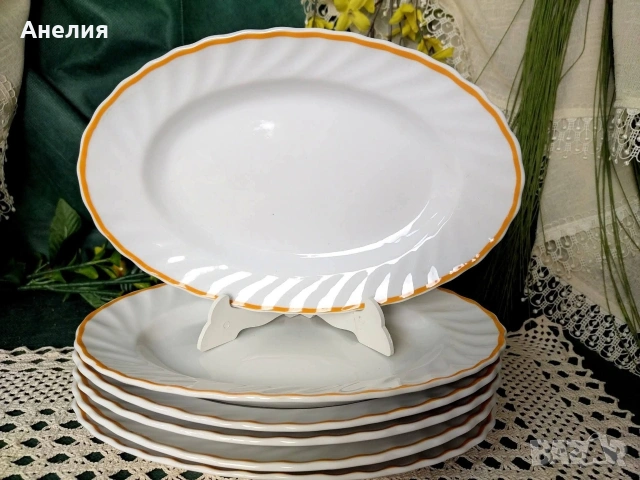 Китка Нови пазар елипса чинии, снимка 2 - Чинии - 54187997