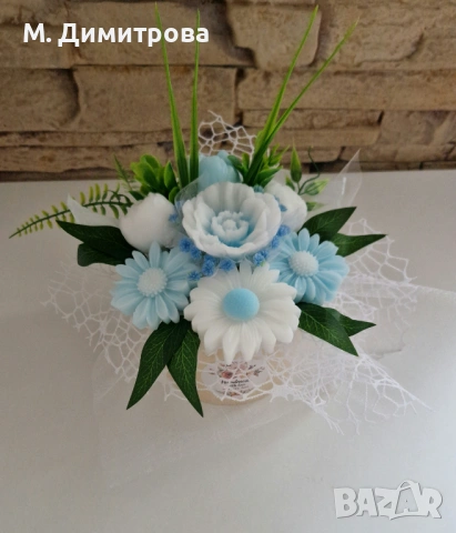 Ароматни сапунени цветя, снимка 3 - Декорация за дома - 54152418