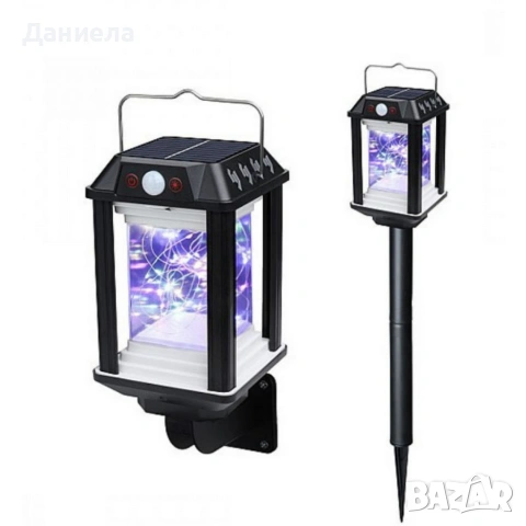 Градинска индукционна соларна лампа HW-888C-1W - стилна и функционална, снимка 5 - Соларни лампи - 53782796