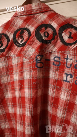 Риза G-star Raw червена, снимка 4 - Ризи - 53091067