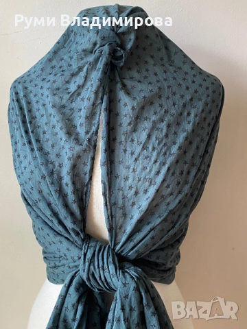 Тъмнозелен шал на Beck Sondergaard от 100 % памук, снимка 2 - Шалове - 54037314