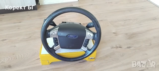Мултифункционален волан с аербег airbag и лентов кабел + лост за мигачи/чистачки за Ford Mondeo