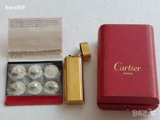 Маркова позлатена запалка "Cartier''злато 20 микрона,модел 1970г., снимка 18 - Запалки - 47150722