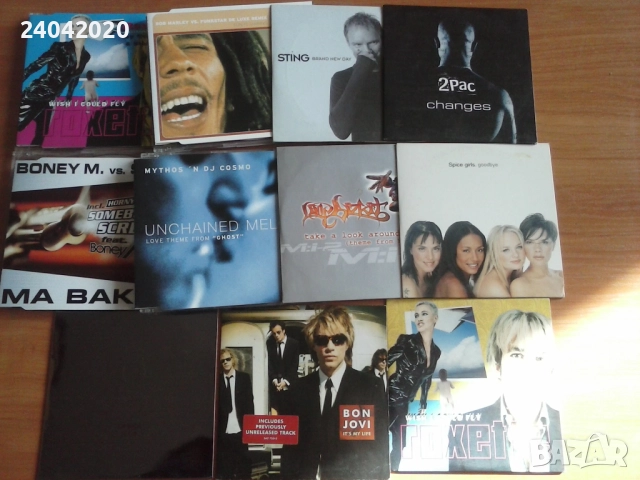 Roxette, Bon Jovi, Boney M,Sting, Spice Girls,Geri Halliwell, Ghost CD singles