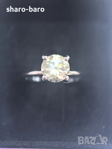 Златен пръстен с диамант 2.16 CT Fancy Color, снимка 7 - Пръстени - 50959073