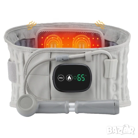 Ортопедичен лумбален колан с масаж и нагряване. корсет за болки в кръста и дискова херния, снимка 4 - Масажори - 53709606