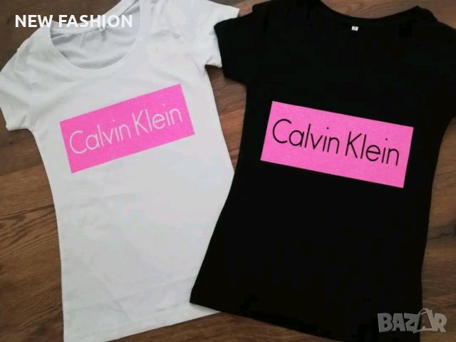 Дамски Памучни Тениски CALVIN KLEIN , снимка 1 - Тениски - 46761873