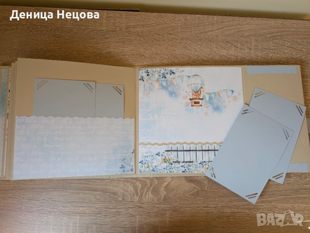 Бебешки ръчно изработен албум за снимки, подарък за бебе, погача, рожден ден, снимка 7 - Други - 53425850