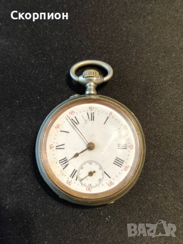 Швейцарски джобен часовник с посребрени капаци 1905г. - 10 РУБИНА - ПРОМОЦИЯ, снимка 13 - Джобни - 50521710