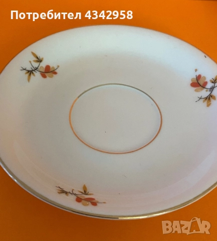 Миниатюрна винтидж чаша и чинийка 1920-1930 г., снимка 3 - Антикварни и старинни предмети - 52885258