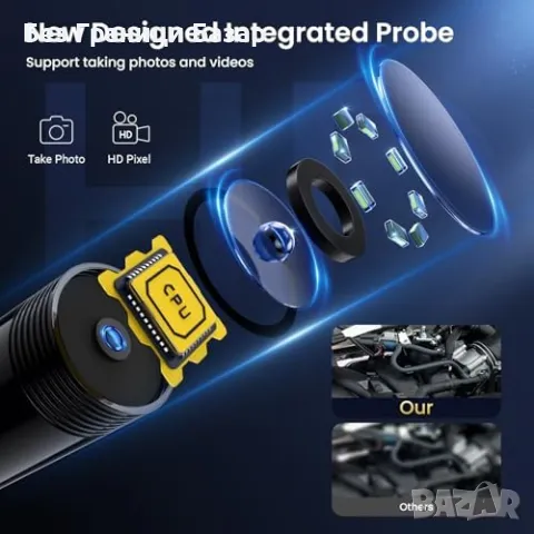 Нов Ендоскоп Камера 6.9 мм – Висока Резолюция, 5м Кабел, iOS/Android, снимка 2 - Други инструменти - 49483841