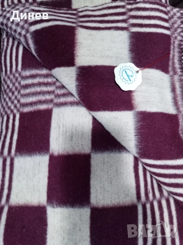 Чисто ново вълнено одеяло "Индустриалимпорт" (Соц ретро, 100% вълна), снимка 4 - Олекотени завивки и одеяла - 53438663