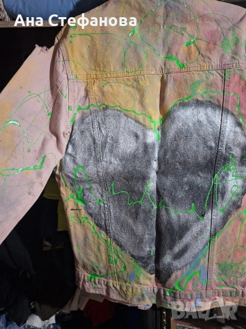 Ръчно рисувано яке Djofra, снимка 5 - Якета - 53904482
