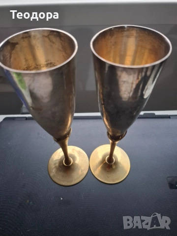 Две ретро  месингови чаши се продават. , снимка 2 - Чаши - 52789716