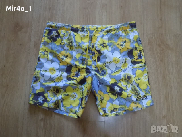 Къси панталони hugo boss шорти гащета бански плажни екип летни шарени оригинални мъжки S
