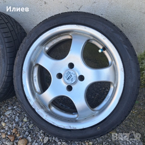 Алуминиеви джанти с гуми 4х100, снимка 2 - Гуми и джанти - 53827160