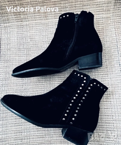 Стилни красиви боти GABOR естествен велур, снимка 8 - Дамски боти - 53906810