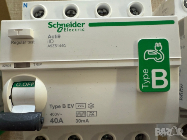 Schneider Electric A9Z51440 - Acti 9 iID Авт. прекъсвач за остатъчен ток 4P - 40A - 30mA - B EV тип, снимка 2 - Ключове, контакти, щепсели - 52181409