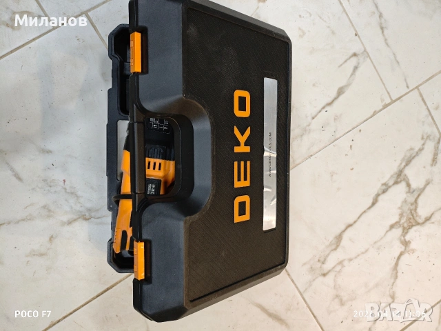 Продавам малко употребяван перфоратор Deko , снимка 3 - Перфоратори - 54188266
