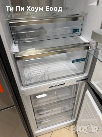 Комбиниран хладилник с фризер Siemens KG39NSBBF, черен мат стъклен, снимка 9 - Хладилници - 53921044