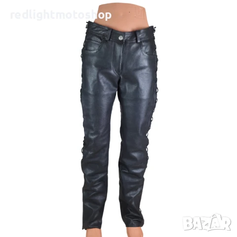 📌 5002 – High Way Дамски кожен панталон с връзки | КАТО НОВ – Размер 38 – 🟩 120 лв