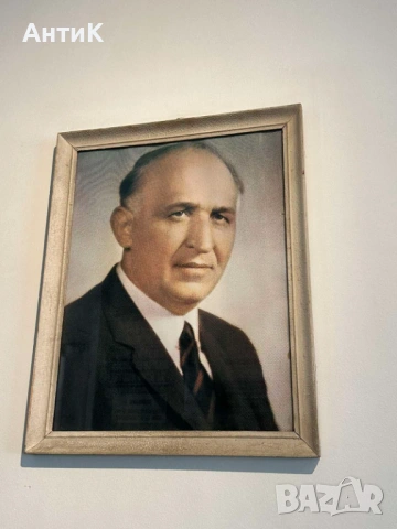 Соц Портрет на Тодор Живков, снимка 2 - Антикварни и старинни предмети - 54118750