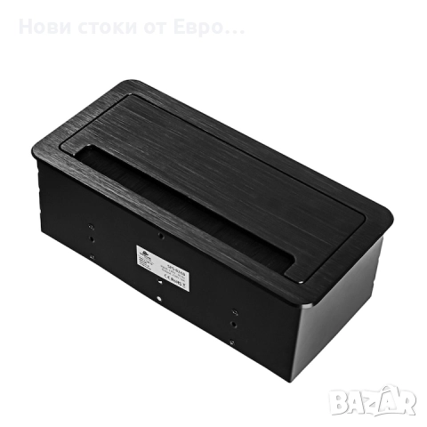 Двоен контакт с алуминиев капак, вграден, Spacetronik, SPS-B26B_V2, USB порт, HDMI, RJ-45, черен, снимка 2 - Къмпинг осветление - 52475055