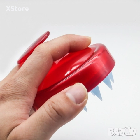 Силиконова четка за разнасяне на шампоан и масаж на скалпа, снимка 9 - Масажори - 52508106