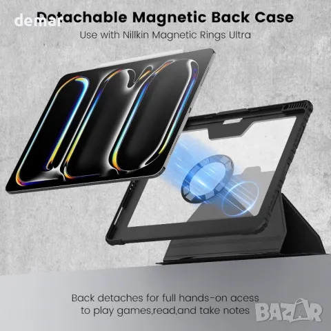 Калъф с клавиатура Nillkin за iPad Pro 13(2024), тракпад, подсветка, снимка 3 - Таблети - 49482982