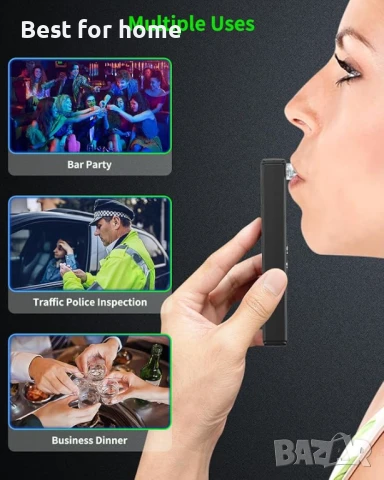 Akdomart  Полицейски точен алкотестер  с 10  миещи се мундщука, снимка 6 - Друга електроника - 50916284