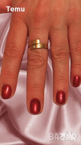Модерен дамски пръстен тип халка от неръждаема стомана с цирконий Casablanca, снимка 3 - Пръстени - 45754121