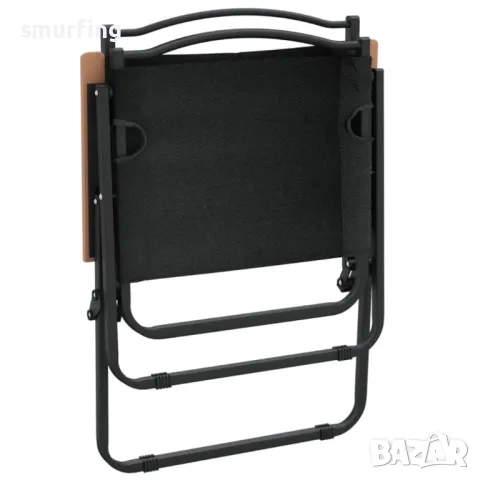 Къмпинг стол сгъваем от плат черен , снимка 3 - Столове - 49750502