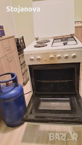 Комбинирана печка Elite EFC-60G60 + газова бутилка, снимка 2 - Печки, фурни - 53653690