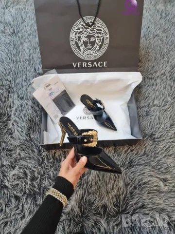 дамски чехли на ток и чанта versace , снимка 6 - Чанти - 46897455