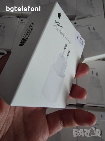 APPLE 20W Оригинален адаптер за бързо зареждане на iPhone, снимка 7 - Оригинални зарядни - 51737374