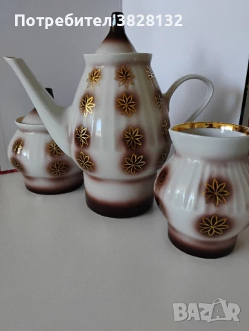 винтидж чайник, захарница и латиера от МФЗ