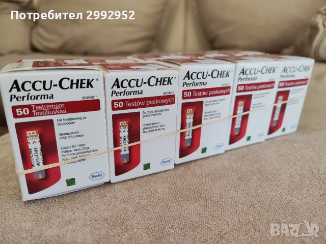 Тест ленти за кръвна захар Accu Chek, снимка 1 - Друга електроника - 46173004