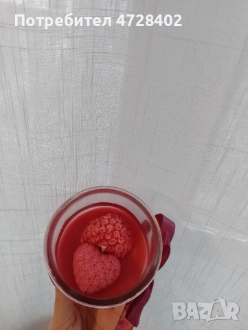 Свещ със сърца❤️350 грама, от чист соев восък , снимка 4 - Декорация за дома - 53357424