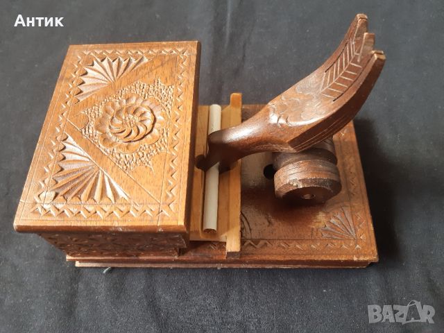 Стара Дървена Кутия за Цигари Дърворезба и Птица, снимка 7 - Антикварни и старинни предмети - 46457188