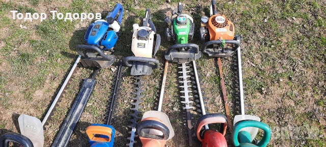 Храсторез бензинов електрически 9 броя , снимка 3 - Градинска техника - 53693200