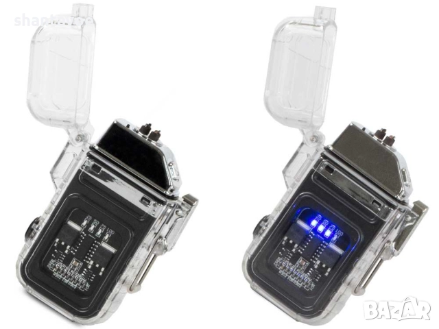 Плазмена водоустойчива запалка с фенер и USB, снимка 3 - Подаръци за мъже - 49369923