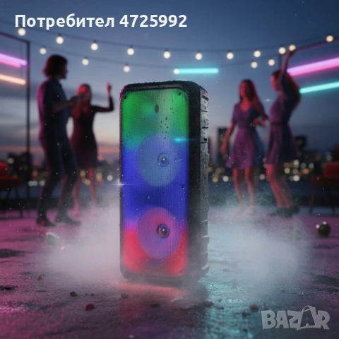 Безжична RGB тонколона – 2×8″ говорителя, Bluetooth, 1200 W, батерия 3000 mAh, снимка 8 - Тонколони - 53322145