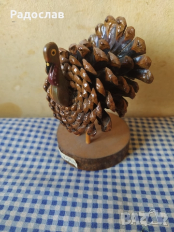 дървена фигурка Птица Велинград , снимка 2 - Декорация за дома - 52289971