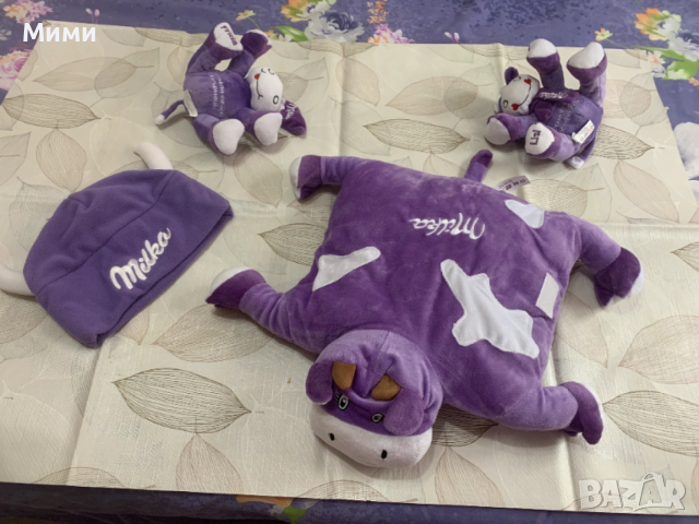  Колекция  на Милка - одалце, възглавничка, шапка,несесер,играчки