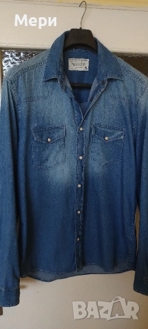 Мъжка дънкова риза Jack & Jones, снимка 2 - Ризи - 53935940