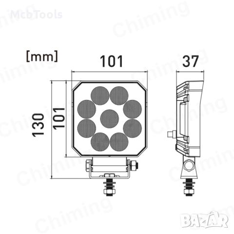 LED Халоген за задна светлина / Работна лампа 12-24V – T240, снимка 8 - Аксесоари и консумативи - 46503608