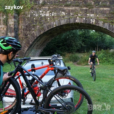 Велобазар Speed за 4 велосипеда, теглич, товароносимост 15 кг x релса, стомана/алуминий, снимка 5 - Аксесоари и консумативи - 53602619